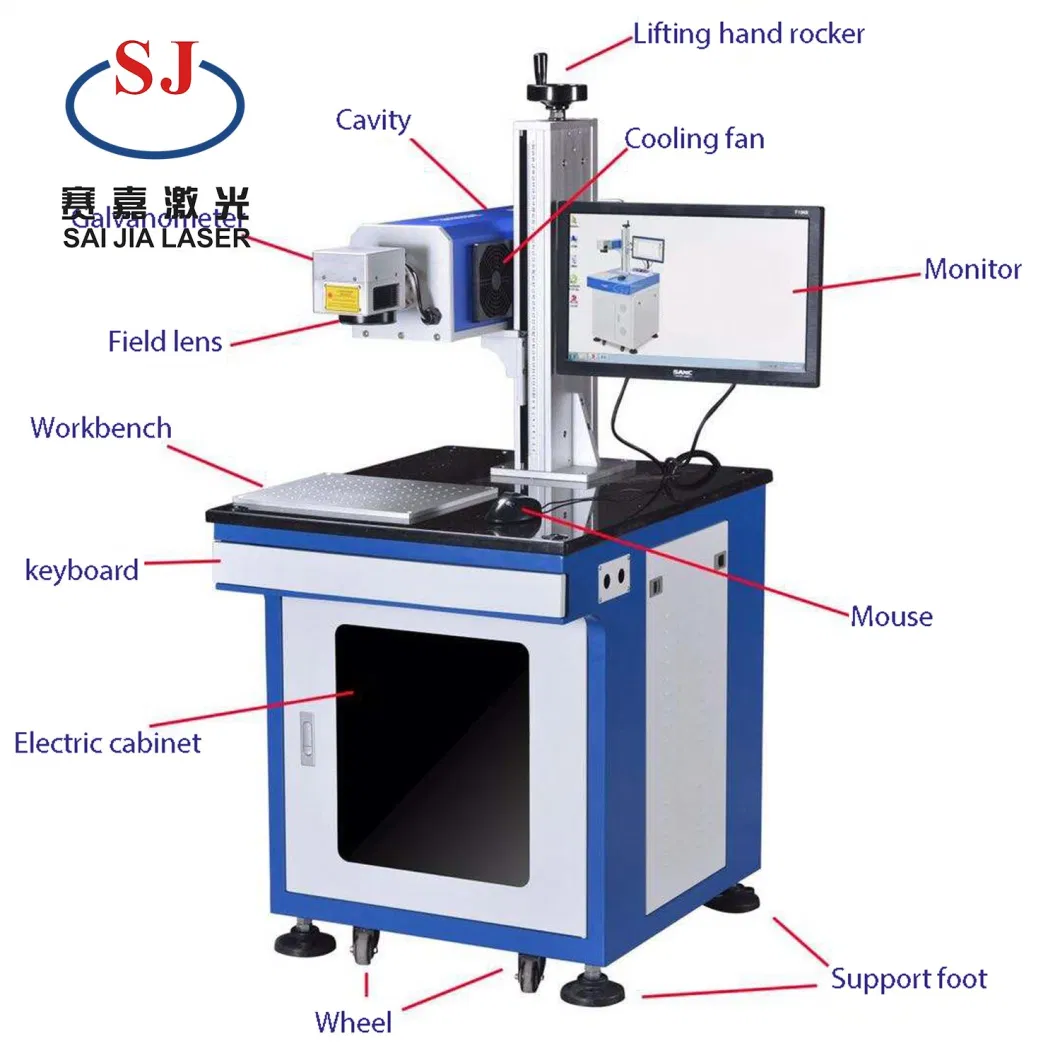20W/30W/50W/ 3D/ UV/CO2/ UV Fiber Laser Marking Machine for Steel, Aluminum, Plastic Marking